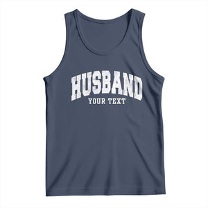 Personalized Husband Tank Top Custom Text Name Hubby Marriage Anniversary Couple Gift TS11 Navy Print Your Wear