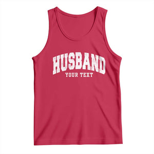 Personalized Husband Tank Top Custom Text Name Hubby Marriage Anniversary Couple Gift TS11 Red Print Your Wear
