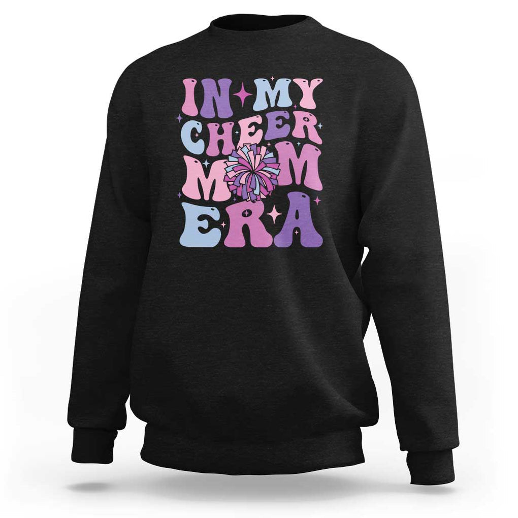 Funny Football Mom Sweatshirt In My Cheer Mom Era Cheerleader Pompom TS11 Black Print Your Wear