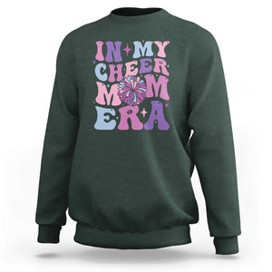 Funny Football Mom Sweatshirt In My Cheer Mom Era Cheerleader Pompom TS11 Dark Forest Green Print Your Wear