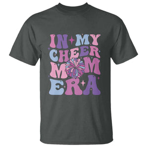 Funny Football Mom T Shirt In My Cheer Mom Era Cheerleader Pompom TS11 Dark Heather Print Your Wear