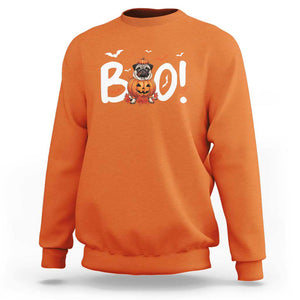 Funny French Bulldog Halloween Sweatshirt Boo Cute Dog Pumpkin Bat Maple Leaf Pet TS11 Orange Print Your Wear