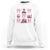 Halloween Sweatshirt Pink Bow Skull Haunted House Coquette Aesthetic TS11 White Print Your Wear