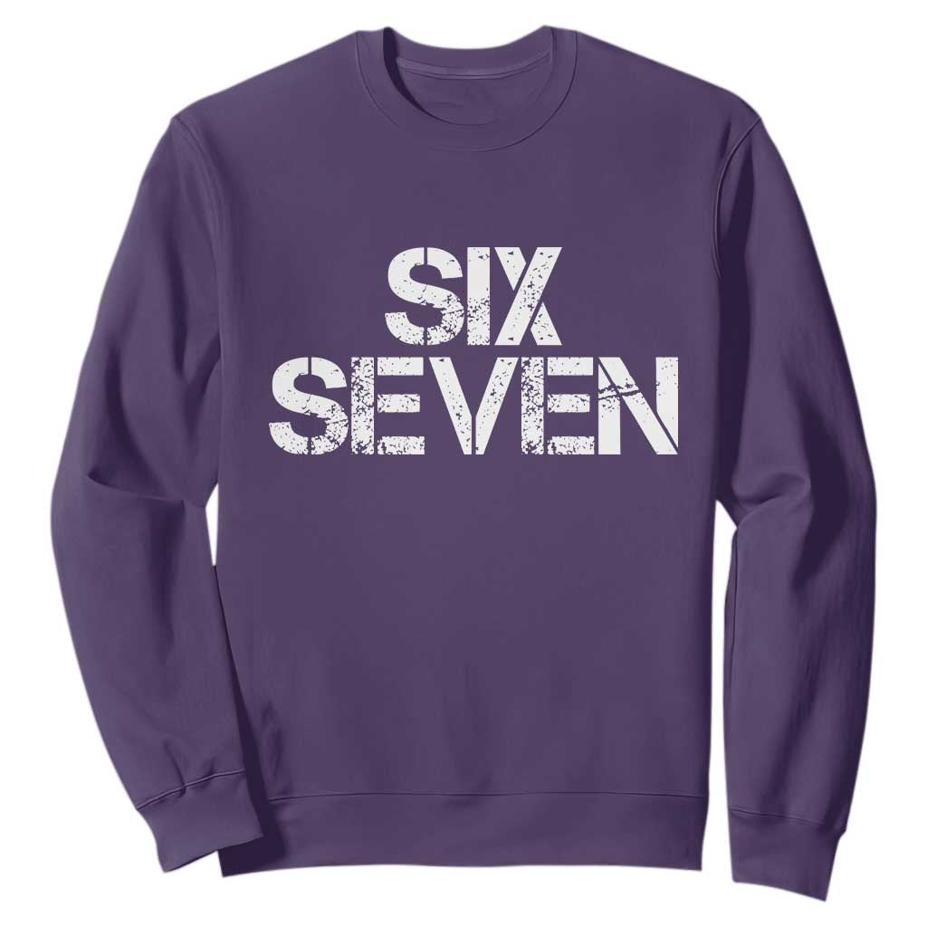 Six Seven Meme Vintage 67 Gen Alpha Meme Sweatshirt TS11 Purple Print Your Wear