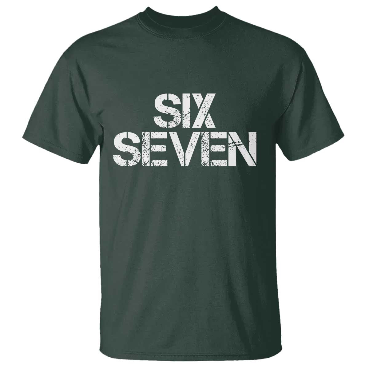 Six Seven Meme Vintage 67 Gen Alpha Meme T Shirt TS11 Dark Forest Green Print Your Wear