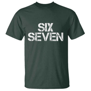 Six Seven Meme Vintage 67 Gen Alpha Meme T Shirt TS11 Dark Forest Green Print Your Wear