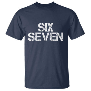Six Seven Meme Vintage 67 Gen Alpha Meme T Shirt TS11 Navy Print Your Wear