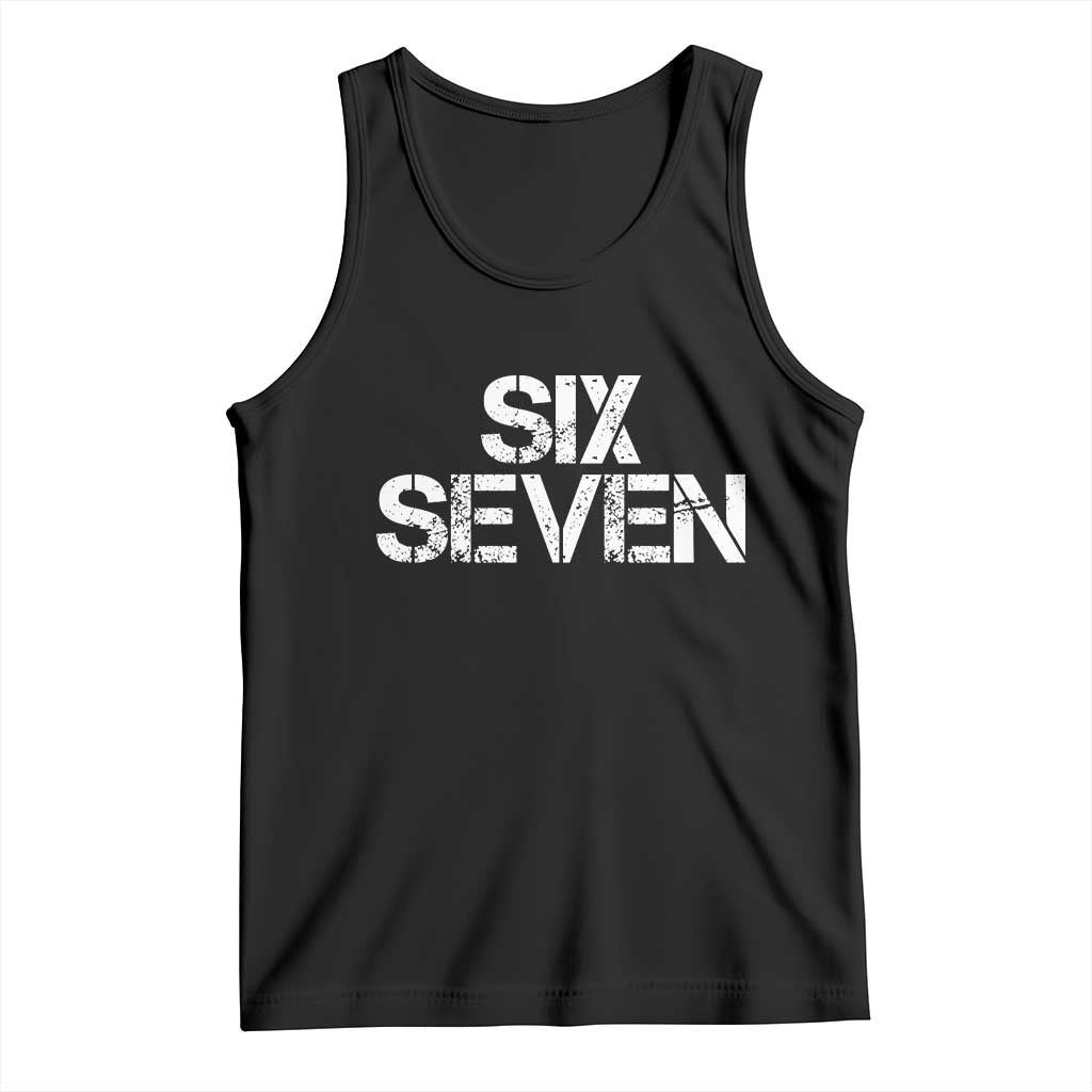 Six Seven Meme Vintage 67 Gen Alpha Meme Tank Top TS11 Black Print Your Wear