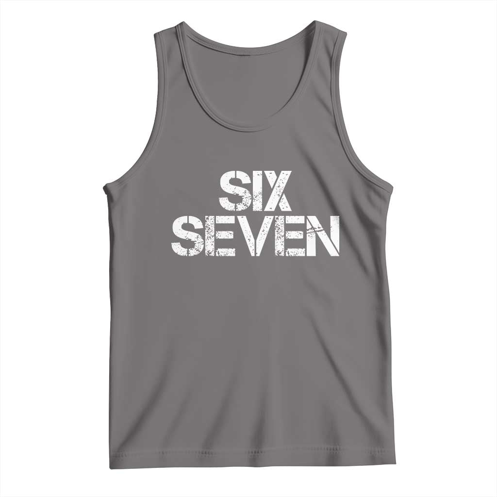 Six Seven Meme Vintage 67 Gen Alpha Meme Tank Top TS11 Deep Heather Print Your Wear