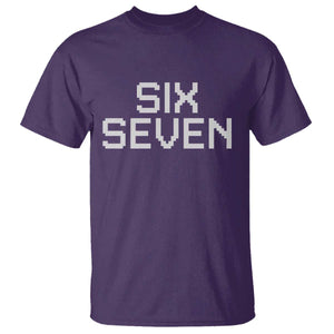 Six Seven Meme Pixel 67 Gen Alpha Internet Joke T Shirt TS11 Purple Print Your Wear