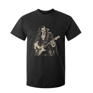 Vintage Vampire Playing Guitar Halloween T Shirt For Kid Rock Music Lover