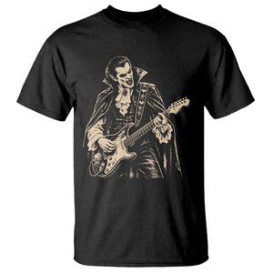 Vintage Vampire Playing Guitar Halloween T Shirt Rock Music Lover