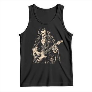 Vintage Vampire Playing Guitar Halloween Tank Top Rock Music Lover