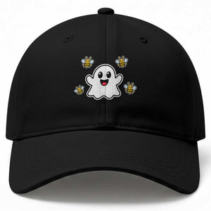 Funny Ghost Boo Bees Halloween Baseball Cap Wordplay Humor