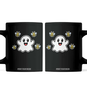 Funny Ghost Boo Bees Halloween Coffee Mug Wordplay Humor