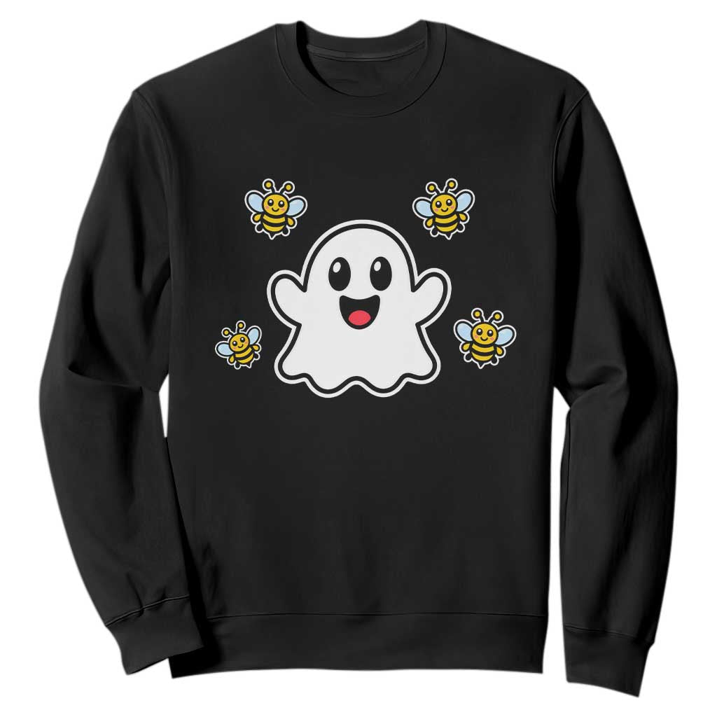 Funny Ghost Boo Bees Halloween Sweatshirt Wordplay Humor