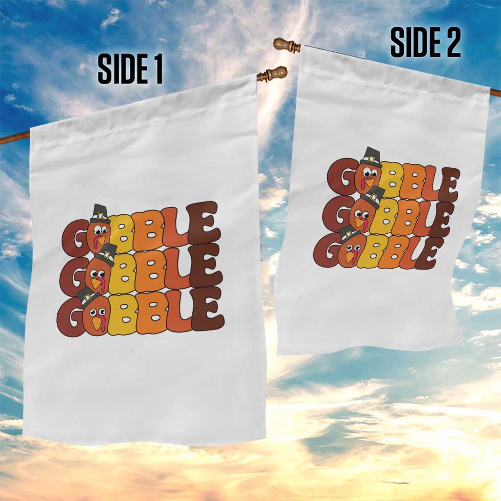 Funny Thanksgiving Tukey Gobble Garden Flag TS11 Print Your Wear