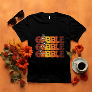 Funny Thanksgiving Tukey Gobble T Shirt TS11 Black Print Your Wear