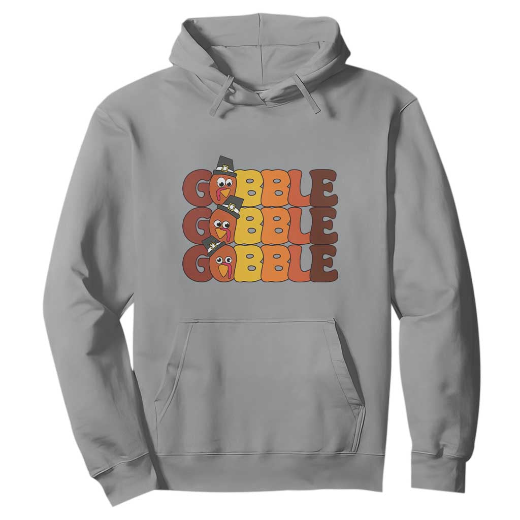 Funny Thanksgiving Tukey Gobble Hoodie TS11 Sport Gray Print Your Wear