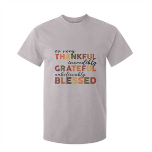 Thanksgiving T Shirt For Kid So Very Thankful Incredibly Grateful Unbelievably Blessed TS11 Ice Gray Print Your Wear