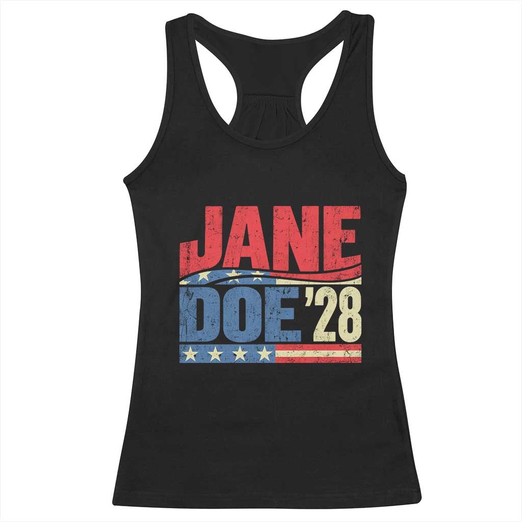 Jane Doe 2028 Racerback Tank Top Women Support Movement
