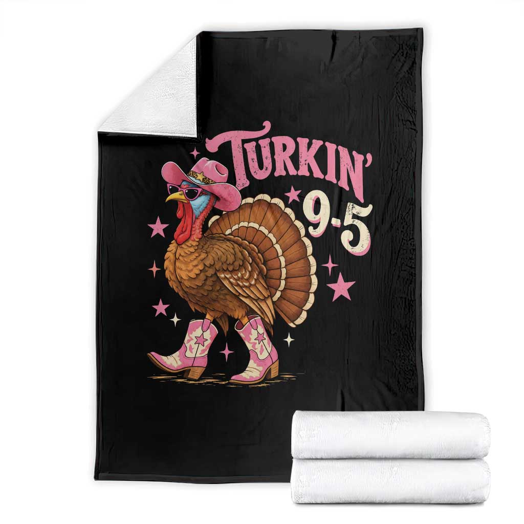 Turkin 9 5 Times Funny Western Thanksgiving Cute Cowgirl Turkey Throw Blanket