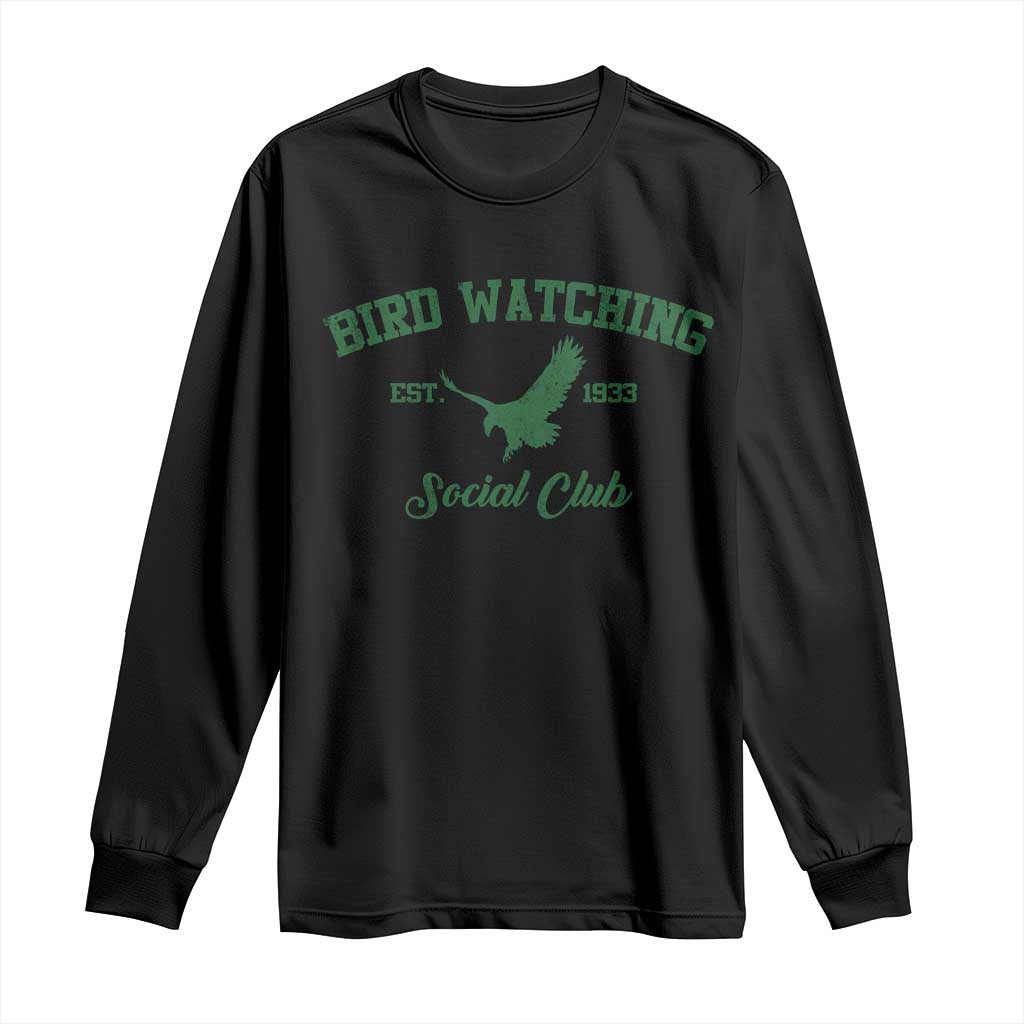 Bird Watching Social Club Est 1933 Long Sleeve Shirt Bold Football Game Day Graphic