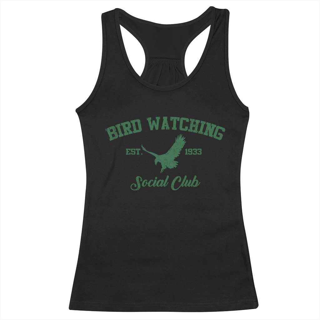 Bird Watching Social Club Est 1933 Racerback Tank Top Bold Football Game Day Graphic