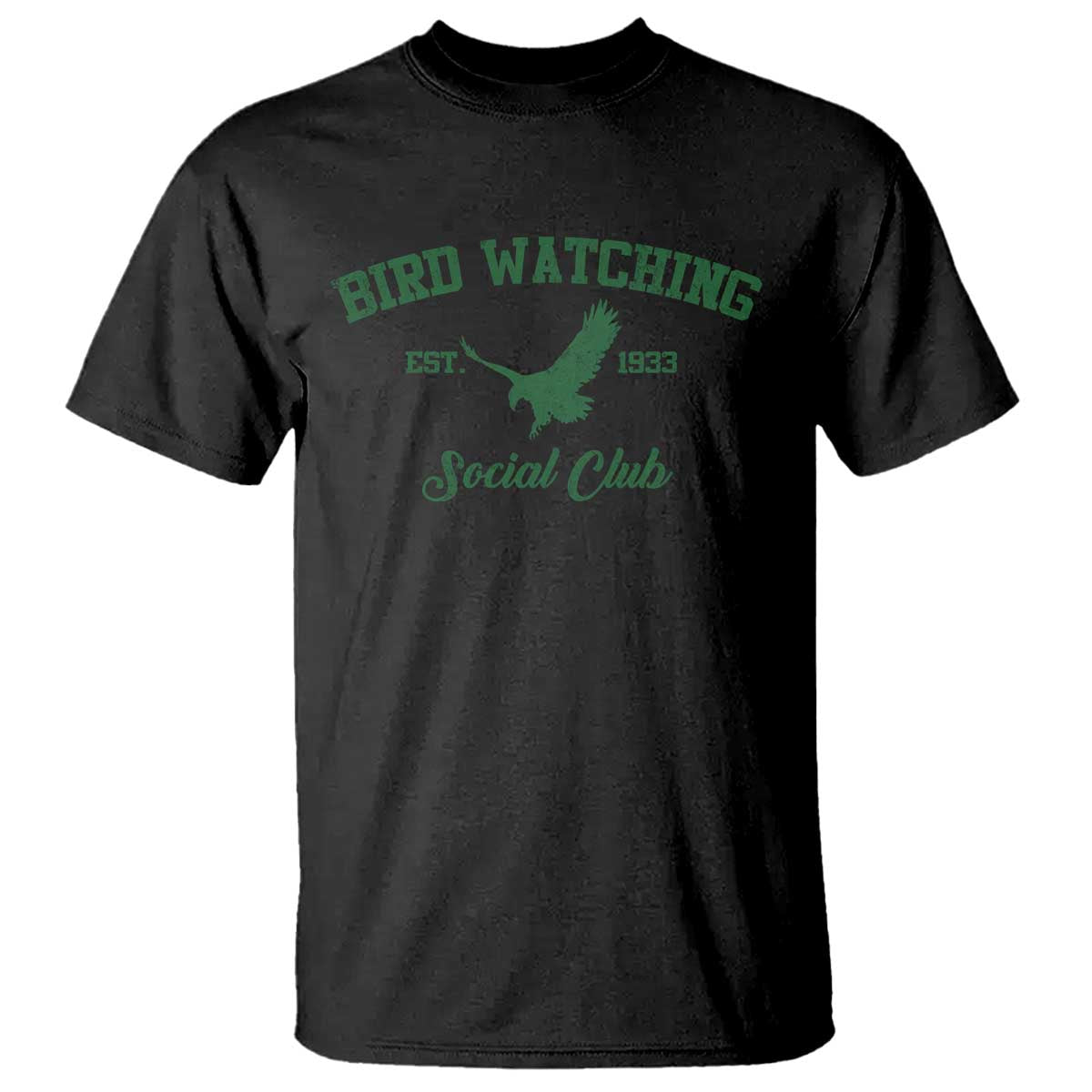Bird Watching Social Club Est 1933 T Shirt Bold Football Game Day Graphic