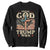 Thank God Trump Won 2024 Sweatshirt The 47th US President Vintage American Flag TS11 Black Print Your Wear