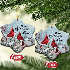 Memorial Christmas Ornament We Are Always With You Cardinal Birds Winter Season TS11 Snow Flake Snow Print Your Wear