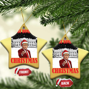 Funny Trump Xmas Christmas Ornament I'll Be Home For Christmas 45 47th President TS11 Star Gold Print Your Wear