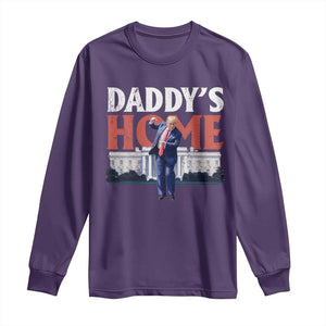 Funny Daddy's Home Long Sleeve Shirt Trump Dance The 47th US President TS11 Purple Print Your Wear