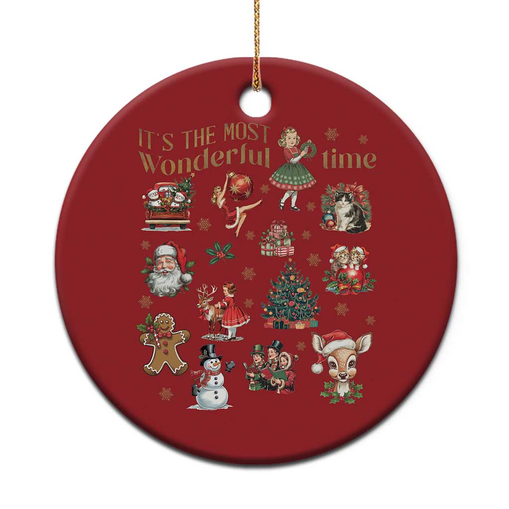 Retro Vintage Xmas Christmas Ornament It's The Most Wonderful Time Xmas TS11 Print Your Wear