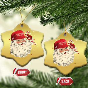 Funny Trump Santa Xmas Christmas Ornament Make Christmas Great Again TS11 Snow Flake Gold Print Your Wear