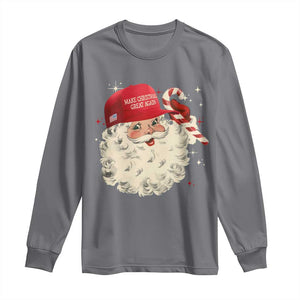 Funny Trump Santa Christmas Long Sleeve Shirt Make Christmas Great Again TS11 Charcoal Print Your Wear