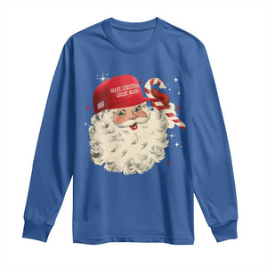 Funny Trump Santa Christmas Long Sleeve Shirt Make Christmas Great Again TS11 Royal Blue Print Your Wear