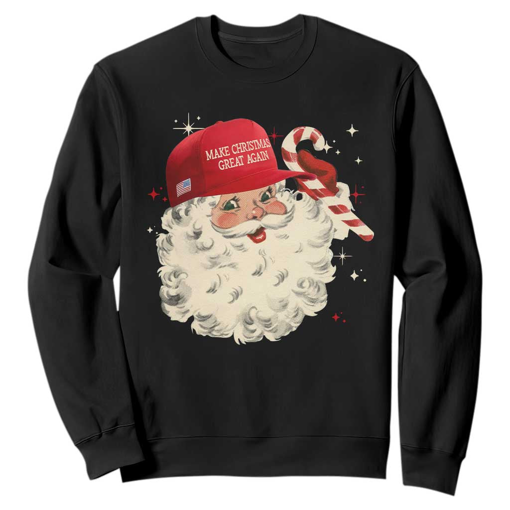 Funny Trump Santa Christmas Sweatshirt Make Christmas Great Again TS11 Black Print Your Wear