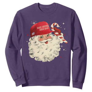 Funny Trump Santa Christmas Sweatshirt Make Christmas Great Again TS11 Purple Print Your Wear