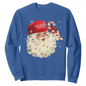 Funny Trump Santa Christmas Sweatshirt Make Christmas Great Again TS11 Royal Blue Print Your Wear