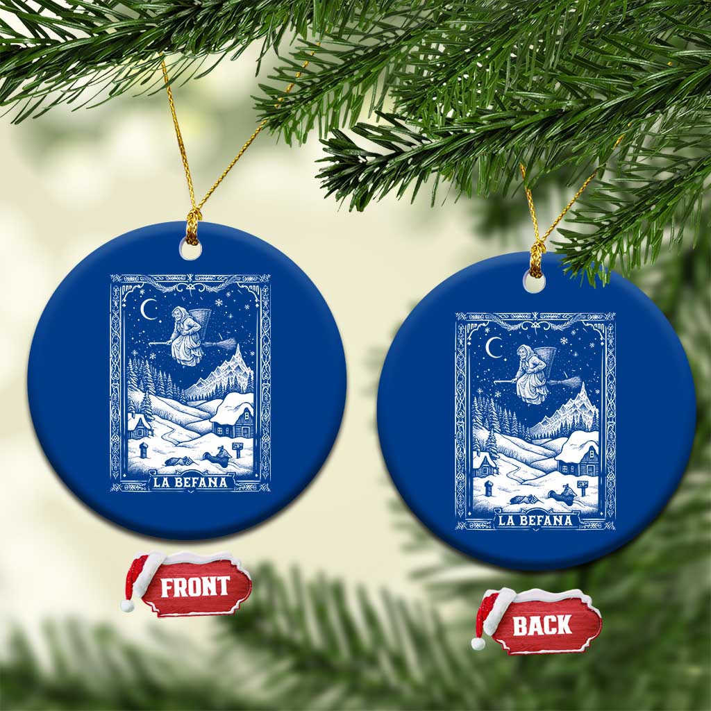 Italian Christmas La Befana Ceramic Ornament Buon Befana Folklore Xmas Witch TS11 1pc Blue Print Your Wear