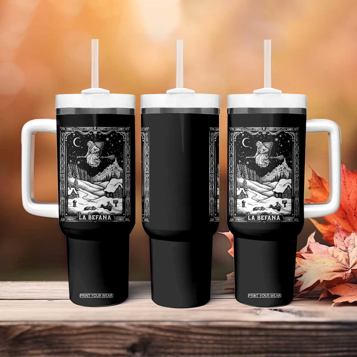 Italian Christmas La Befana Tumbler With Handle Buon Befana Folklore Xmas Witch TS11 Print Your Wear