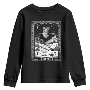Italian Christmas La Befana Youth Sweatshirt Buon Befana Folklore Xmas Witch TS11 Black Print Your Wear