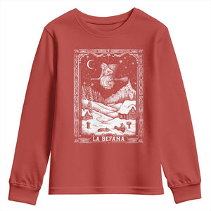 Italian Christmas La Befana Youth Sweatshirt Buon Befana Folklore Xmas Witch TS11 Red Print Your Wear