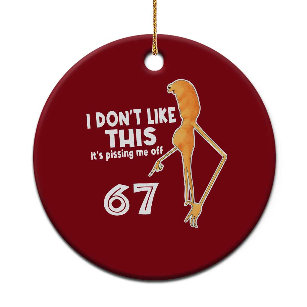 Funny Marcus The Worm 67 Meme Ceramic Ornament I Dont Like This Its Pissing Me Off TS11 1pc Red Print Your Wear