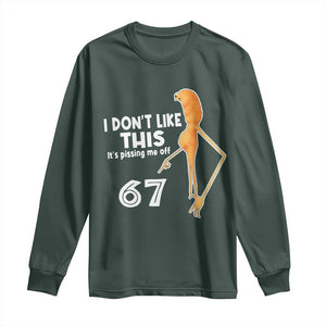 Funny Marcus The Worm 67 Meme Long Sleeve Shirt I Dont Like This Its Pissing Me Off TS11 Dark Forest Green Print Your Wear