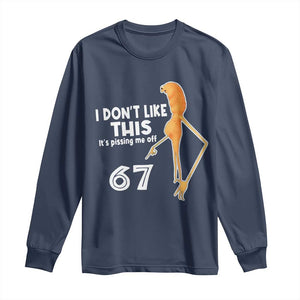 Funny Marcus The Worm 67 Meme Long Sleeve Shirt I Dont Like This Its Pissing Me Off TS11 Navy Print Your Wear