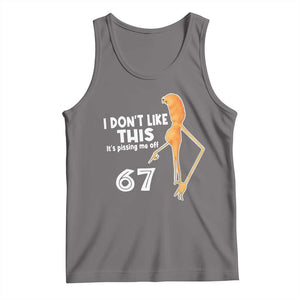 Funny Marcus The Worm 67 Meme Tank Top I Dont Like This Its Pissing Me Off TS11 Deep Heather Print Your Wear