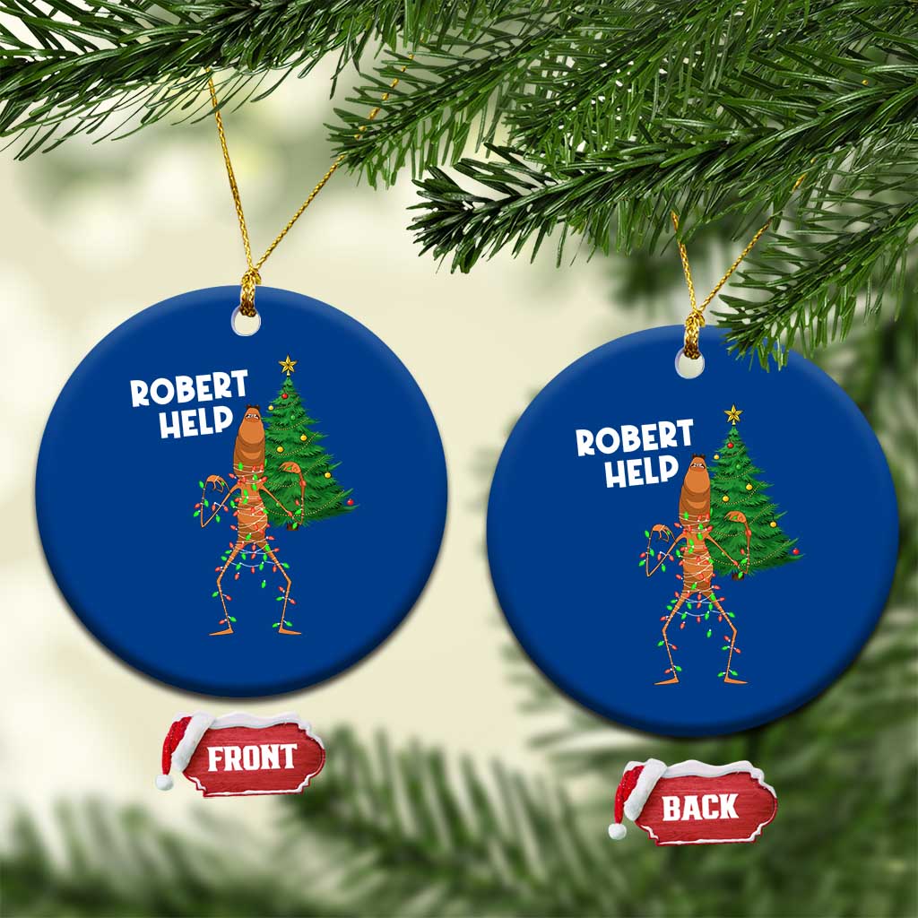 Funny Marcus The Worm Christmas Ceramic Ornament Robert Help Xmas Tree TS11 1pc Blue Print Your Wear