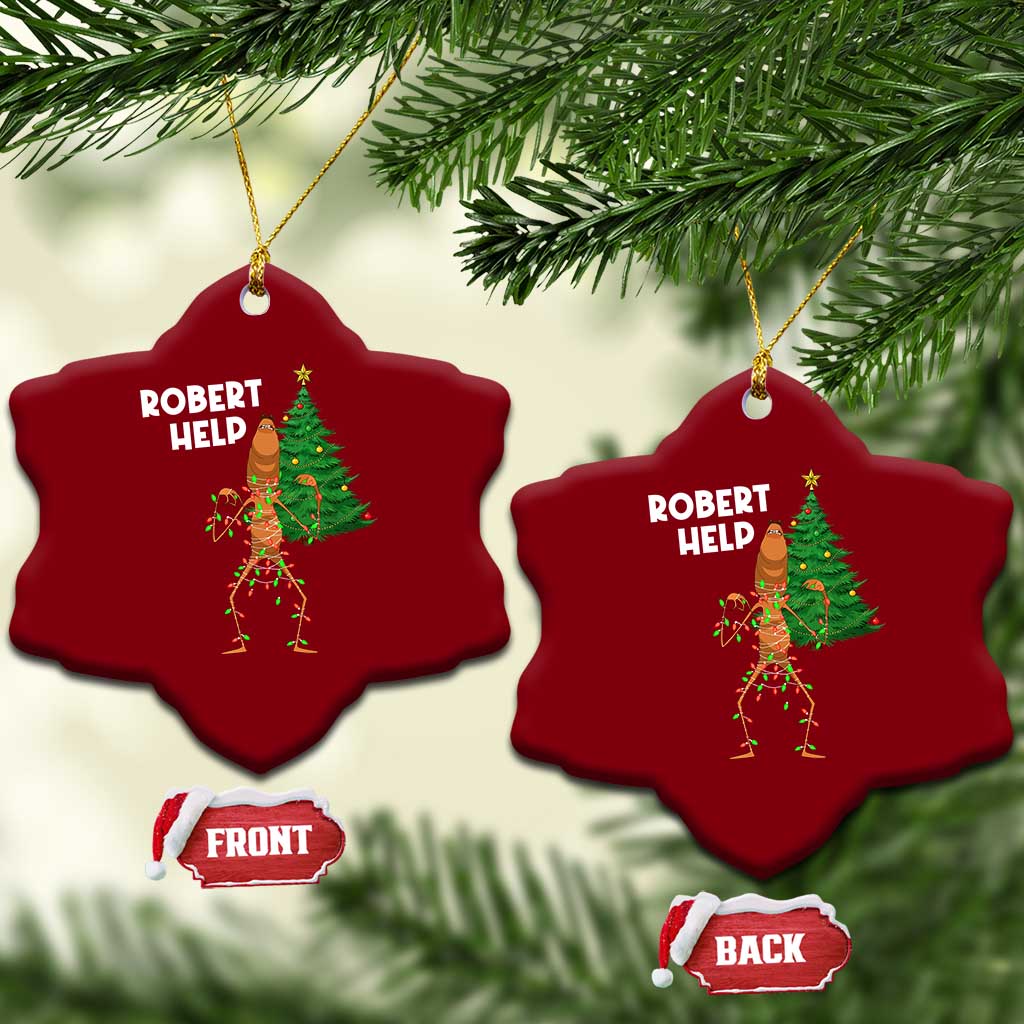 Funny Marcus The Worm Christmas Ceramic Ornament Robert Help Xmas Tree TS11 Print Your Wear